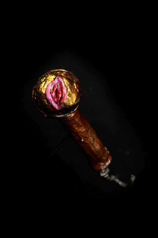 MIC GOLDEN contemporary surreal sculpture by Hady Beydoun Art