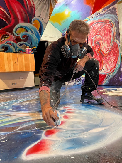 FLOOR PAINTING OCEAN JELLYFISH