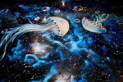 FLOOR PAINTING OCEAN JELLYFISH