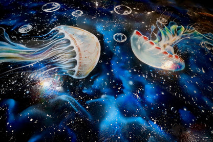 FLOOR PAINTING OCEAN JELLYFISH