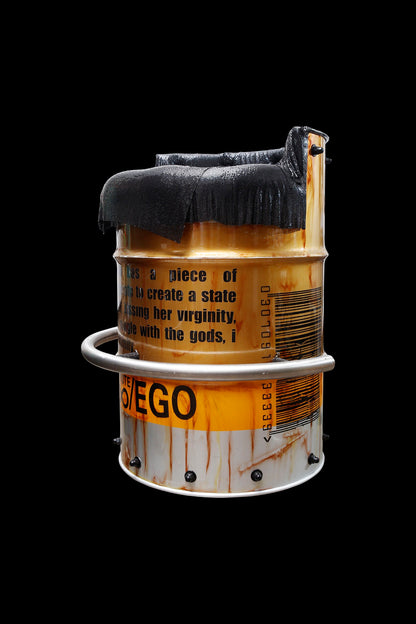 GOLDEN SHAG BARREL CHAIR