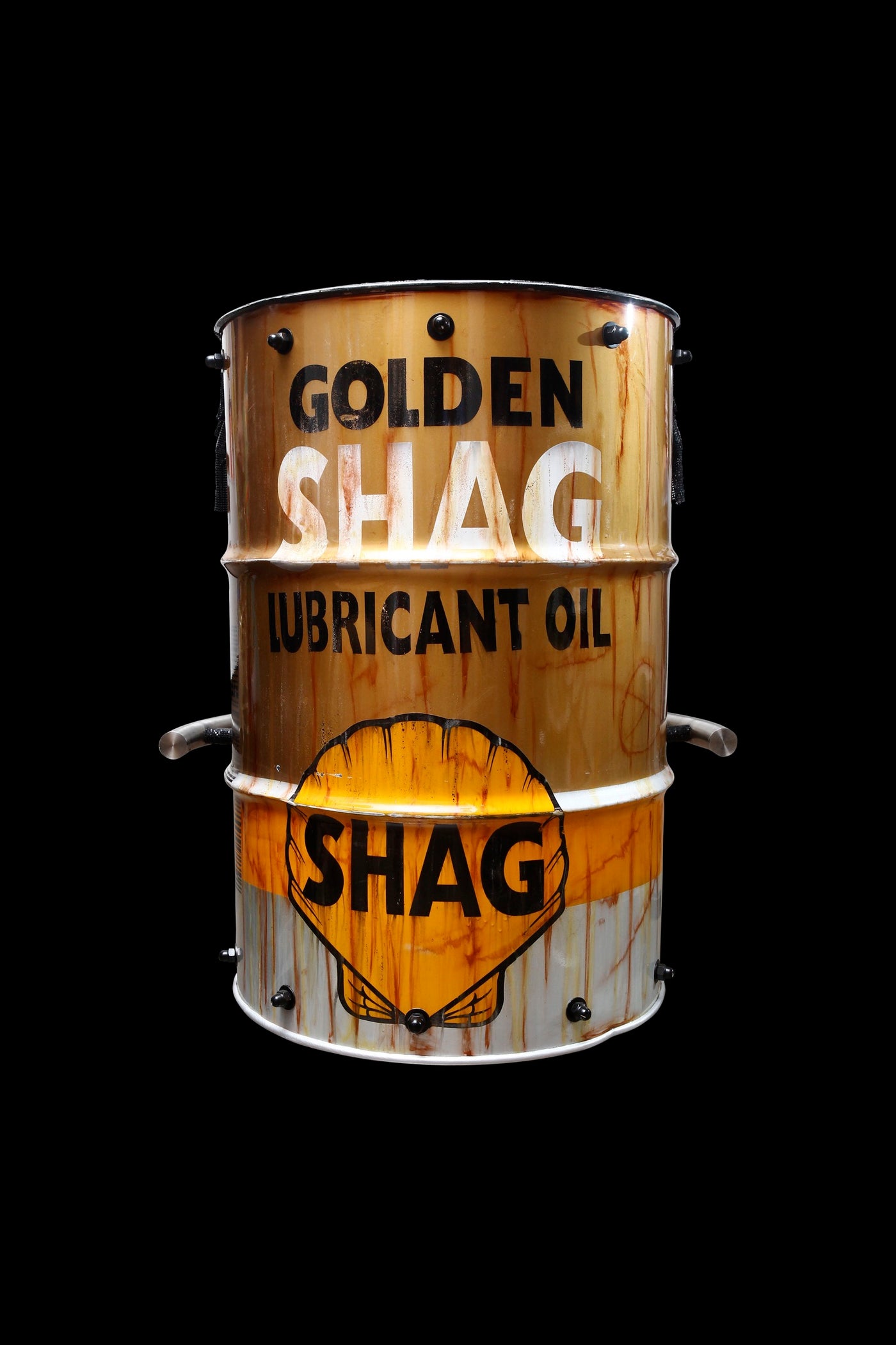 GOLDEN SHAG BARREL CHAIR