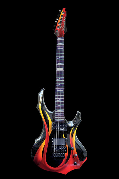GUITAR BLACK FLAMES